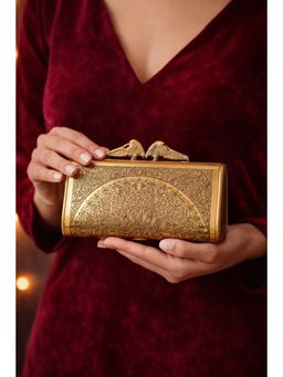 Tash Bags - Mandala Brass Ethnic Clutch