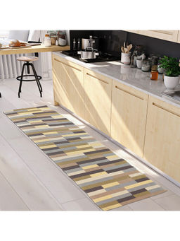 Saral Home - Lucier Cotton Printed Antiskid Runner, Brown