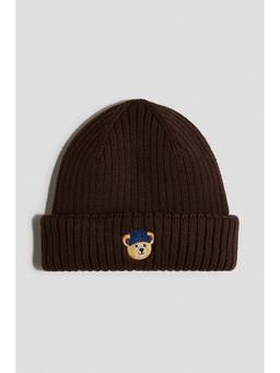 H&M - Boys Brown Appliqued Beanie
