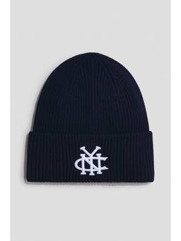 H&M - Boys Navy Blue Embroidery-Detail Beanie
