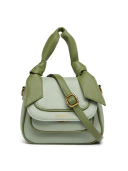 Diana Korr - Green Solid Faux Leather Sling And Cross Bag
