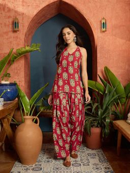 Stylum - Women Red Floral Printed Co-Ord Set