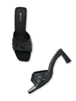 ROCIA - Black Women Casual Knotted High Heels