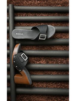 ROCIA - Black Women Casual Chatai Block Heel