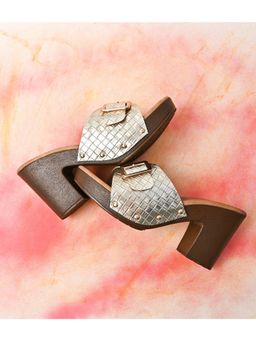 ROCIA - Gold Women Casual Chatai Block Heel