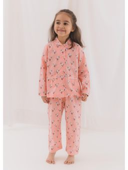 RATAN JAIPUR - Pink Printed Shirt and Pyjama