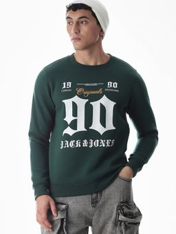 Jack & Jones - Men's Regular Fit Green Sweatshirt