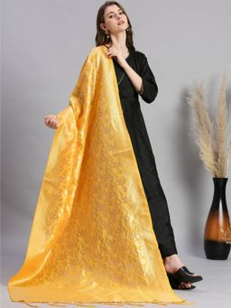 Dupatta Bazaar - Womens Banarasi Silk Dupatta with Floral Weaving