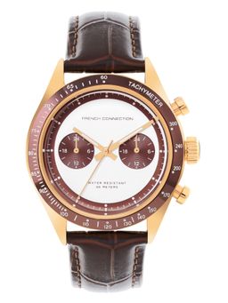 French Connection - White Dial Analog Watch For Mens - FCP37BRL