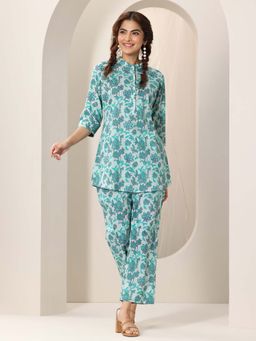 Libas - Women Blue Kurti & Pant (Set of 2)
