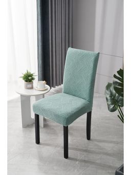 House of Quirk - Green Elastic Jacquard Soft Touching Chair Cover Stretch Removable