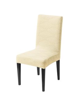 House of Quirk - Beige Elastic Jacquard Soft Touching Chair Cover Stretch Removable