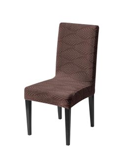 House of Quirk - Brown Elastic Jacquard Soft Touching Chair Cover Stretch Removable