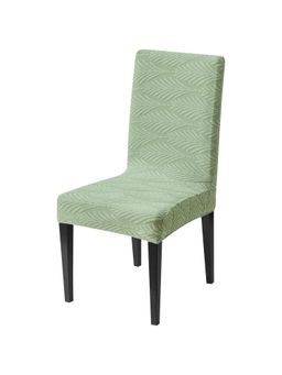 House of Quirk - Green Elastic Jacquard Soft Touching Chair Cover Stretch Removable