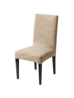 House of Quirk - Khaki Elastic Jacquard Soft Touching Chair Cover Stretch Removable