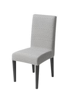 House of Quirk - Grey Elastic Jacquard Soft Touching Chair Cover Stretch Removable