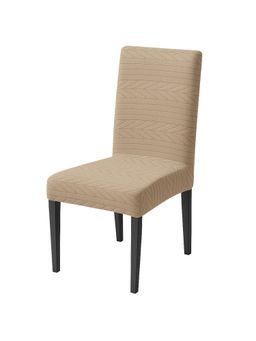 House of Quirk - Khaki Elastic Jacquard Soft Touching Chair Cover Stretch Removable