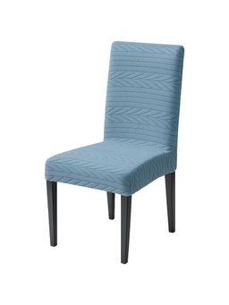 House of Quirk - Light Blue Elastic Jacquard Soft Touching Chair Cover Stretch Removable