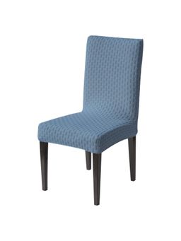 House of Quirk - Light Blue Elastic Jacquard Soft Touching Chair Cover Stretch Removable