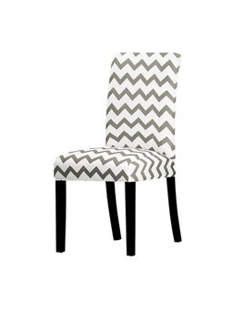 House of Quirk - Grey Elastic Jacquard Soft Touching Chair Cover Stretch Removable