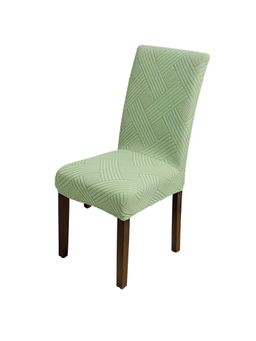 House of Quirk - Green Elastic Jacquard Soft Touching Chair Cover Stretch Removable