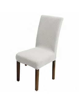 House of Quirk - Grey Elastic Jacquard Soft Touching Chair Cover Stretch Removable