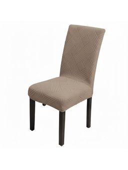 House of Quirk - Khaki Elastic Jacquard Soft Touching Chair Cover Stretch Removable