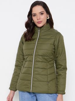 Duke - Green Stardust Women Full Sleeve Jacket