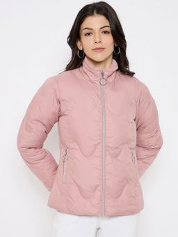 Duke - Mauve Stardust Women Full Sleeve Quilted Jacket