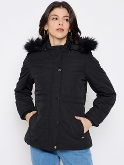 Duke - Black Stardust Women Full Sleeve Printed Jacket