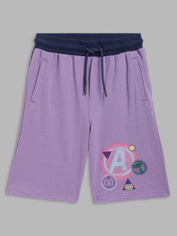 Blue Giraffe - Boys Purple Printed Shorts