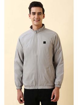 Allen Solly - Men Grey Solid Full Sleeves Jacket