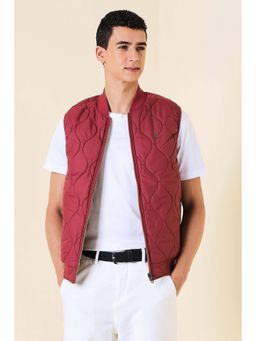 Allen Solly - Men Red Reversible Sleeveless Jacket