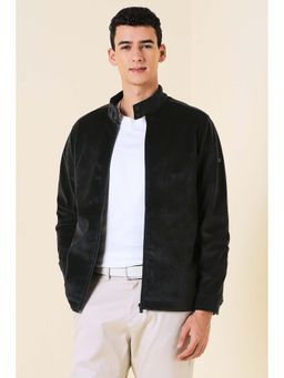 Allen Solly - Men Black Solid Full Sleeves Jacket