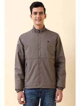 Allen Solly - Men Grey Solid Full Sleeves Jacket
