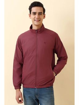 Allen Solly - Men Maroon Solid Full Sleeves Jacket