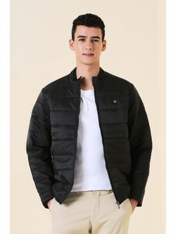 Allen Solly - Men Black Solid Puffer Full Sleeves Jacket