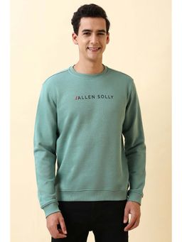 Allen Solly - Men Green Crew Neck Full Sleeves Sweatshirt