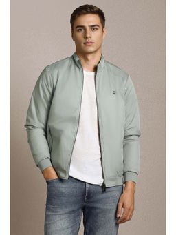 Louis Philippe - Men Sea Blue Solid Reversible Full Sleeves Jacket