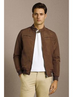 Louis Philippe - Men Brown Solid Reversible Full Sleeves Jacket