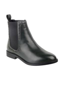 Catwalk - Court Green Polyurethane Chelsea Boots
