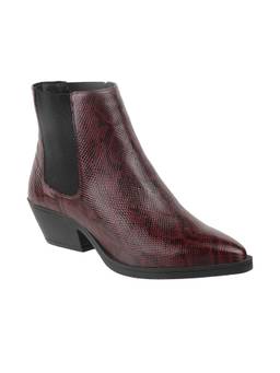 Catwalk - Court Maroon Polyurethane Chelsea Boots