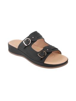 Catwalk - Court Black Polyurethane Sandals