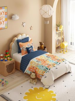 MYTRIDENT - Juniors Printed Cotton Bedsheet with Pillow Cover - Day Doodle