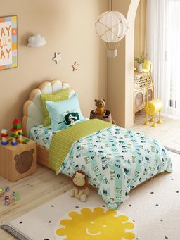 MYTRIDENT - Juniors Printed Cotton Bedsheet with Pillow Cover - Smash It
