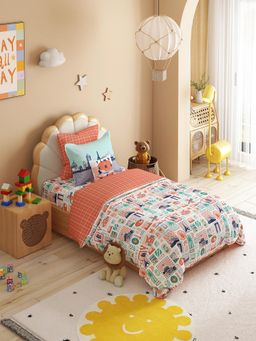 MYTRIDENT - Juniors Printed Cotton Bedsheet with Pillow Cover - Wander Ways
