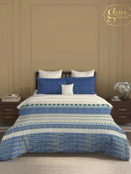 MYTRIDENT - Gates Around The Globe Flat King Bedsheet with 2 Pillow Covers - Amara