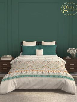 MYTRIDENT - Gates Around The Globe Flat King Bedsheet with 2 Pillow Covers - Arqadia