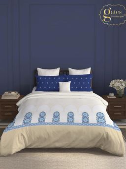 MYTRIDENT - Gates Around The Globe Flat King Bedsheet with 2 Pillow Covers - Moorique