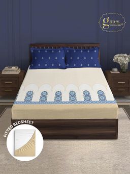 MYTRIDENT - Gates Around The Globe King Fitted Bedsheet with 2 Pillow Covers - Moorique